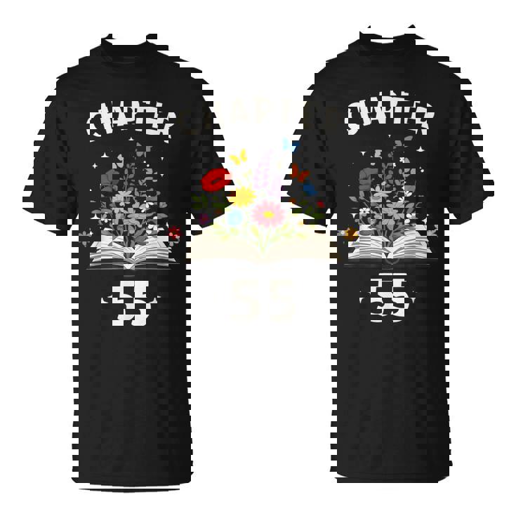 第55章 55歳 誕生日 お祝い 花本 Tシャツ