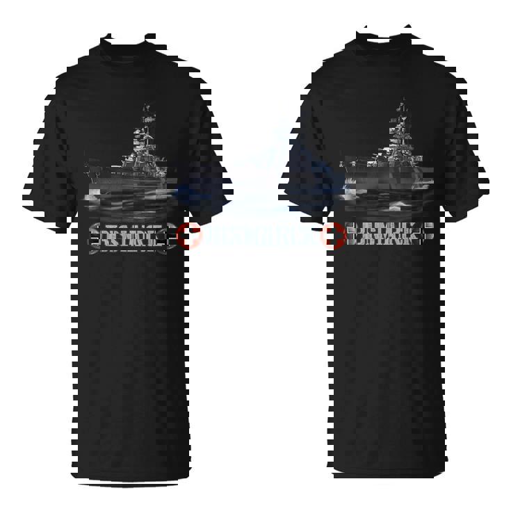 第二次世界大戦のドイツ戦艦ビスマルク Tシャツ