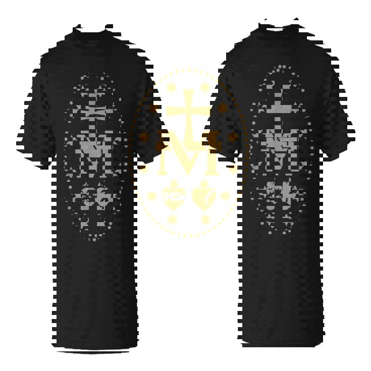 聖母マリアの奇跡のメダル カトリック聖母 Tシャツ