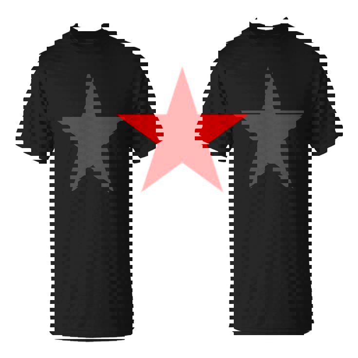 複数の色の赤い星 長袖tシャツ Tシャツ
