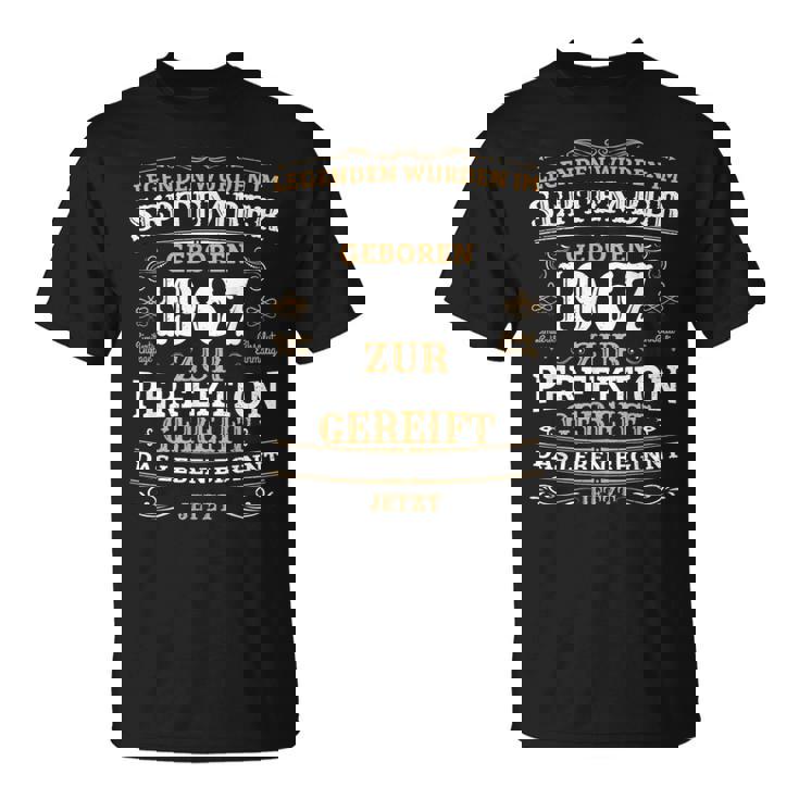 誕生日デザインの伝説は1967年9月生まれ Tシャツ