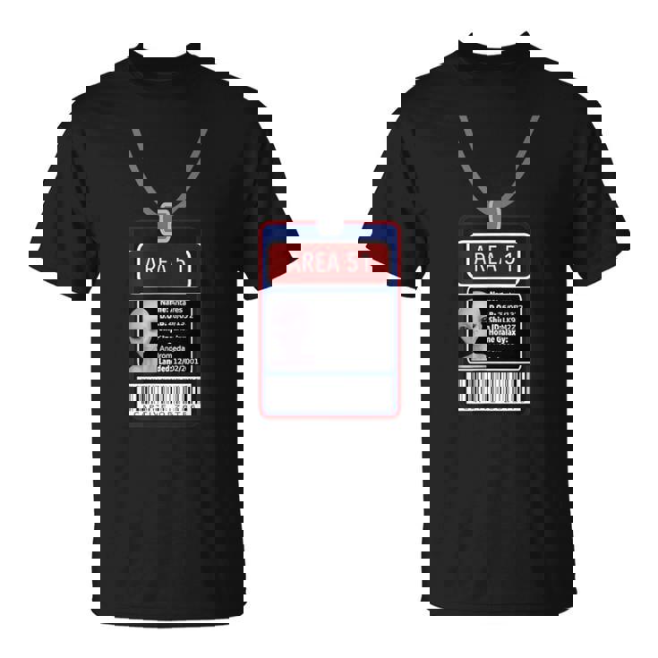 面白いfエリア 51 宇宙人 Idパス ハロウィンコスチューム Tシャツ