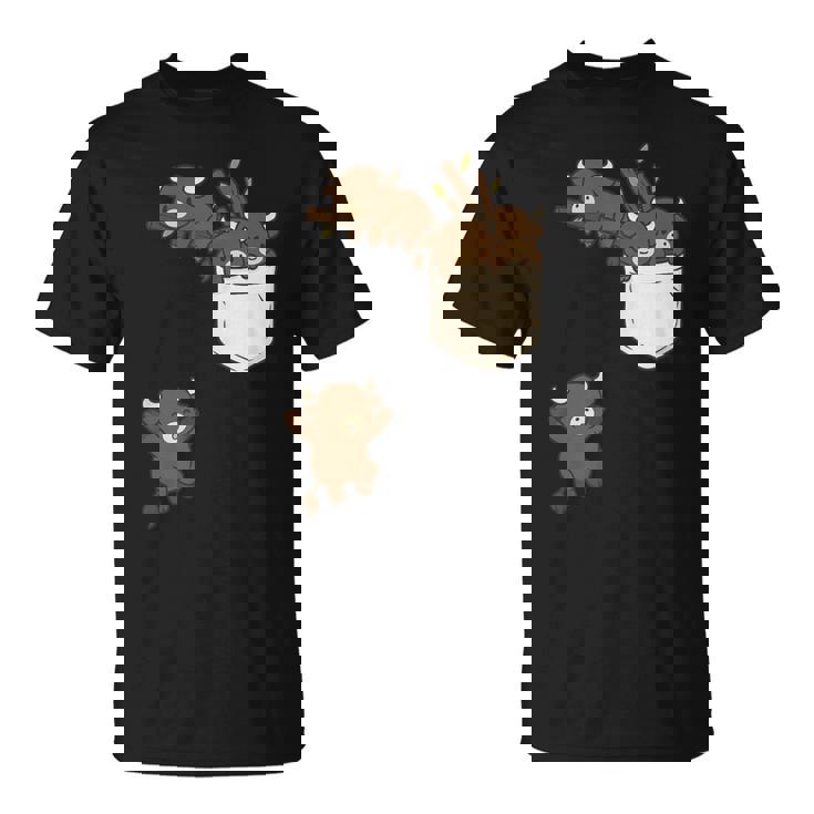 面白いバッファローバイソンかわいい遊び。 Tシャツ