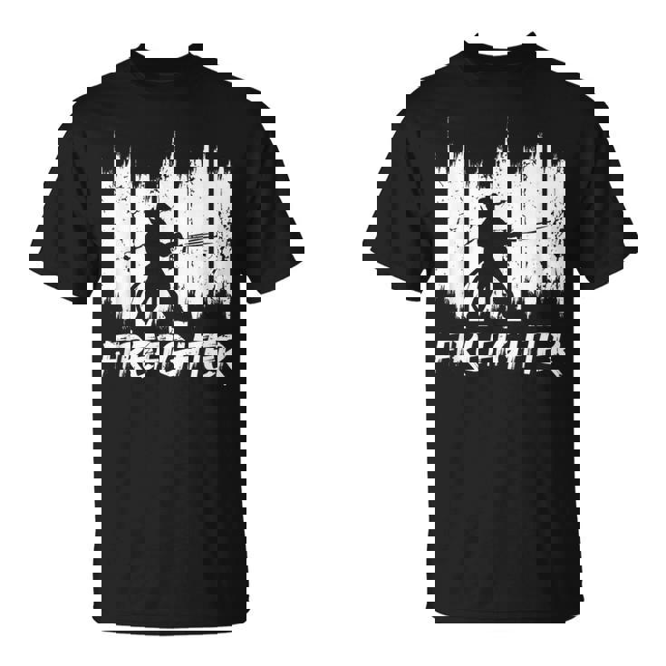 面白い消防士消防チーム消防団 Tシャツ