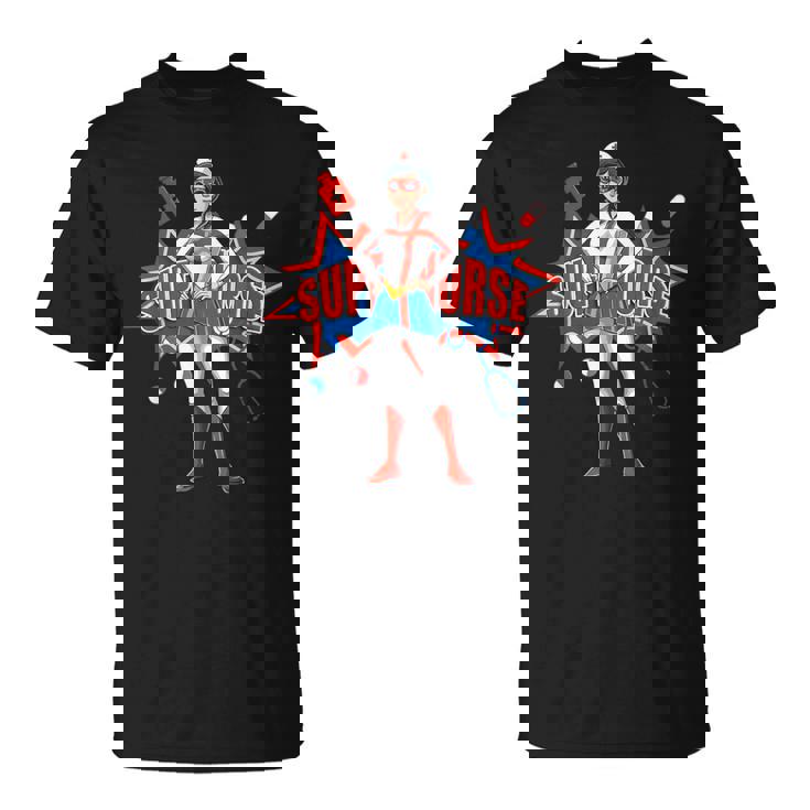 面白い看護師スーパーヒーロー面白い看護 Tシャツ