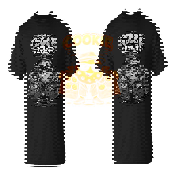 面白くて愛らしいクッキーディーラーかわいい漫画のパン屋 Tシャツ