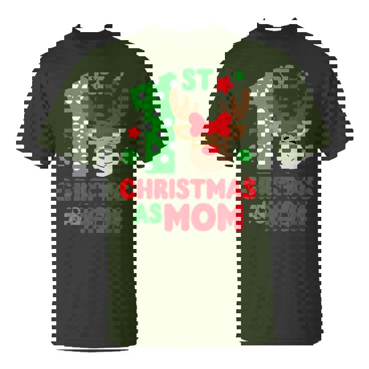 First Christmas As Mom Matching Family 1St Christmas Family T-Shirt