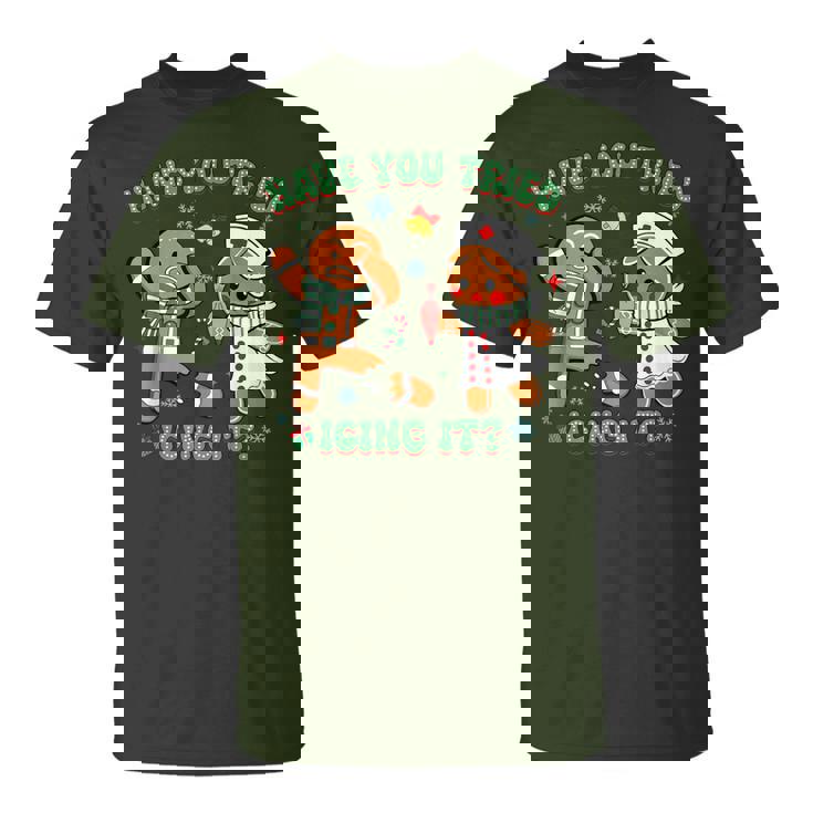 Retro Nurse Christmas Gingerbread Have You Tried Icing It T-Shirt