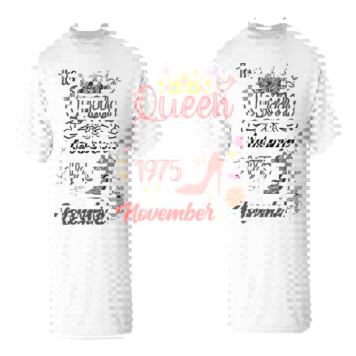 1975年11月 誕生日 この女王は1975年11月に生まれました Tシャツ