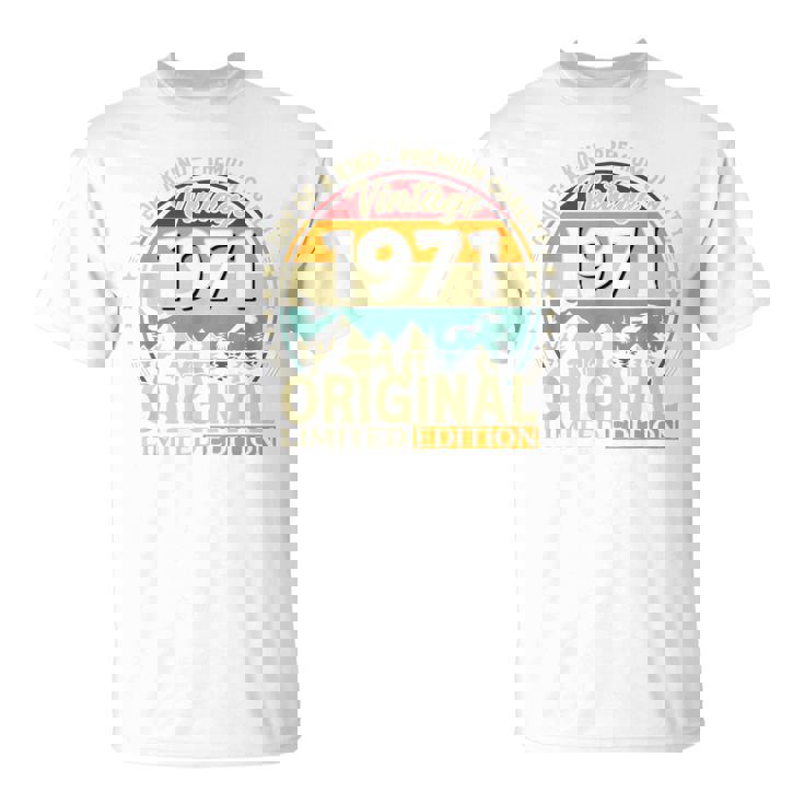 55歳 誕生日 男性女性intage 1971年1971年生まれ レトロデザインブランド Tシャツ