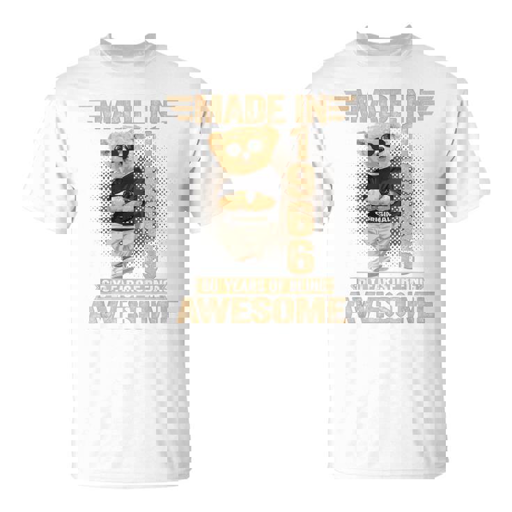 60歳 Made In 1966 テディベア 60歳 誕生日 男性 女性 Tシャツ