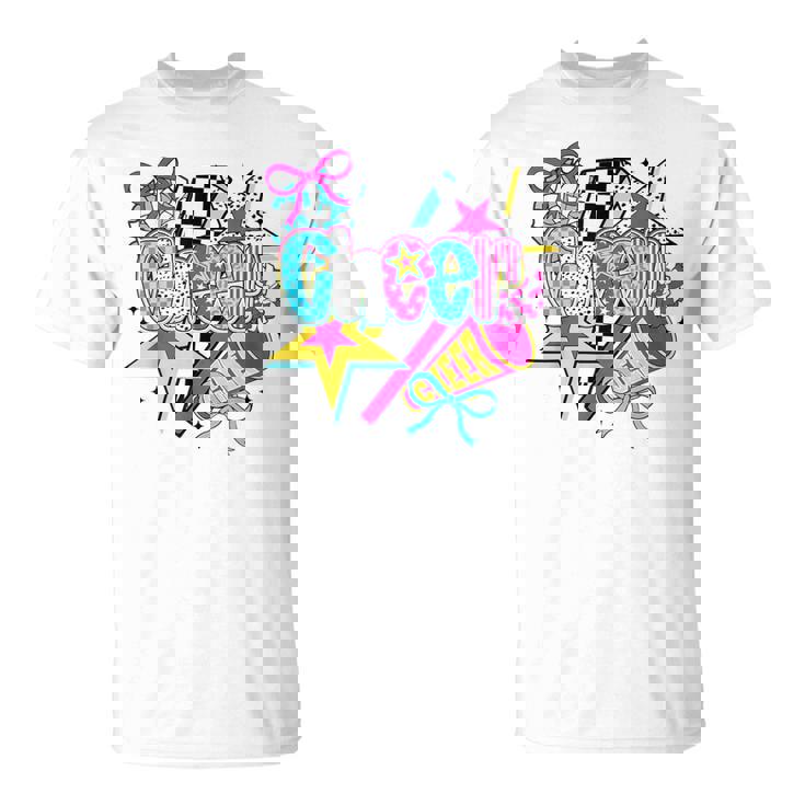 Cheer Season Football Bow Game Day Cheer Mom Cheerleading T-Shirt