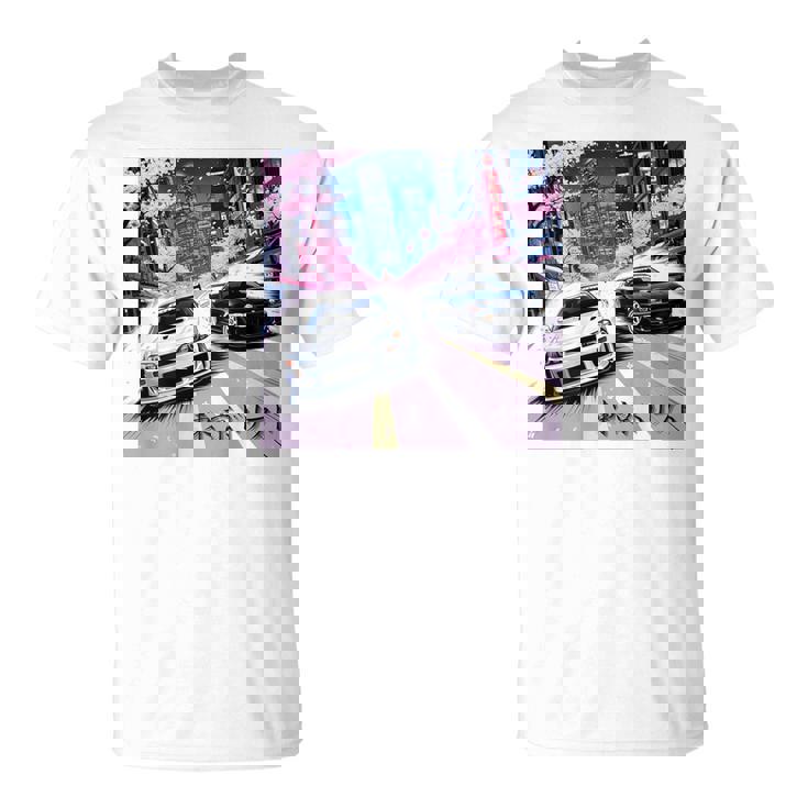 Deuxoitures De Course Jdm Japan Drifting Tokyokylineur Le Dos T-Shirt