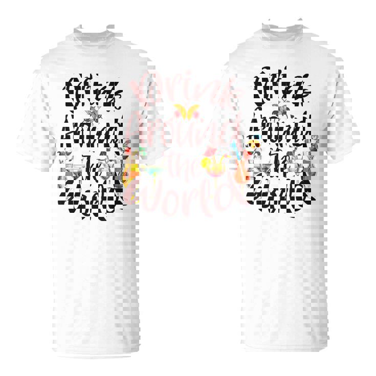 Family Drinking Around The World チェックリスト パスポート Tシャツ