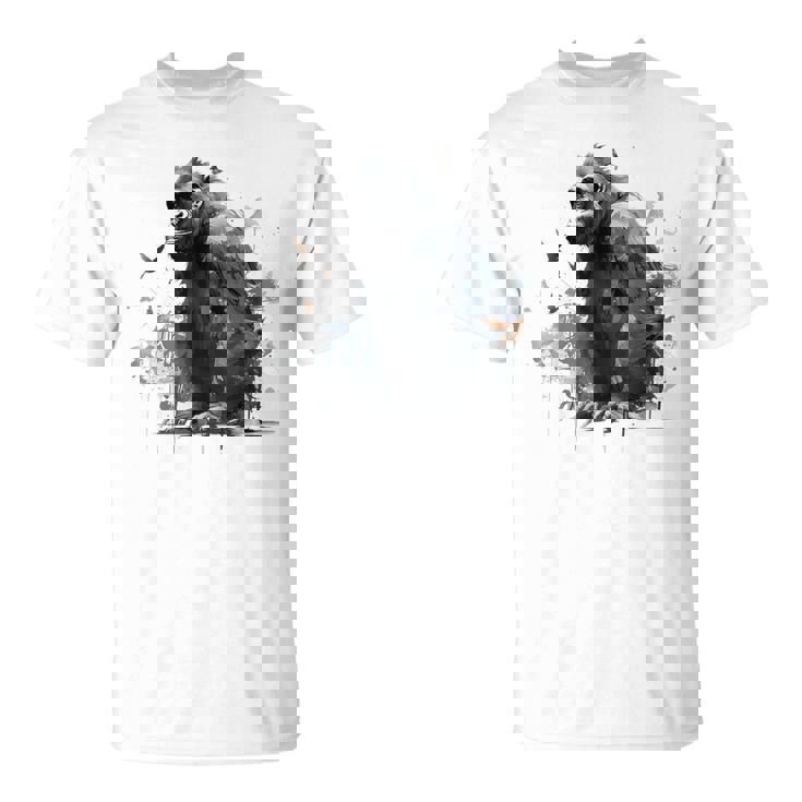 Gorilla Lover アートワーク 鳥 動物 モチーフ ゴリラ Tシャツ