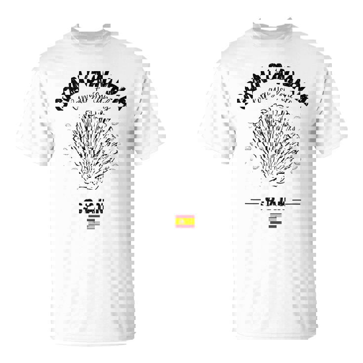 Gran Canariahell Bandera España Almeja España Islas Canarias Camiseta unisex