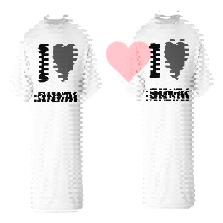 I Heart 石巻ジャパンラブ 日本のお土産品 Tシャツ