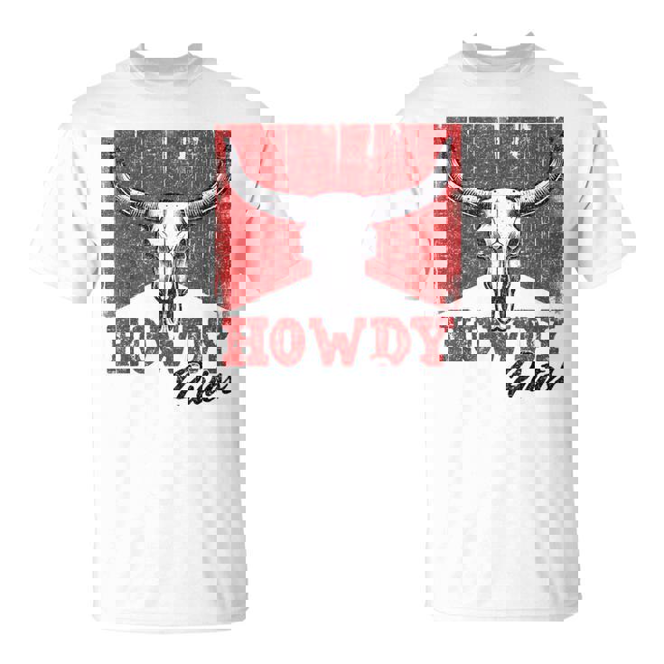 Howdy Putos Cool Retro Western Cowboy Vintage Sayings T-Shirt