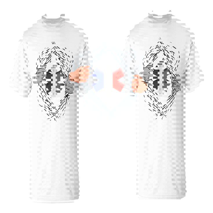 Humour Ambulancieruper-Héros Ambulance Drapeau Français T-Shirt