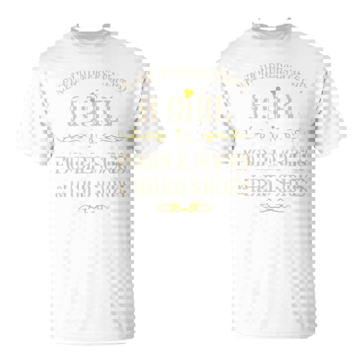 Irish Dance Women's T-Shirt Poodle Socks And Hard Shoes T-Shirt