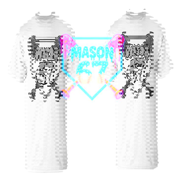 Mason 67 Ice Cream Drip Baseball Meme T-Shirt