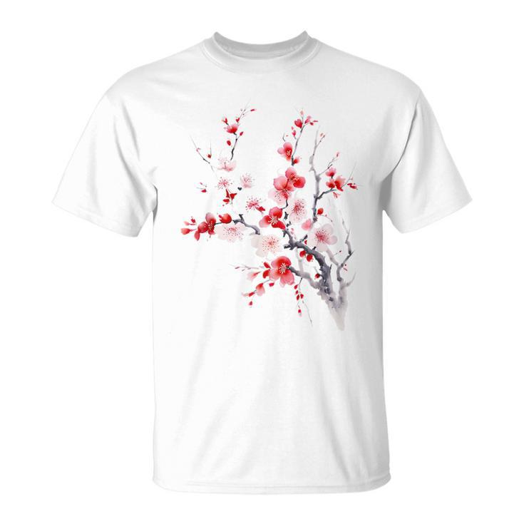 Roseakura Arbre Jolie Fleur Fleur De Cerisier Japonais T-Shirt