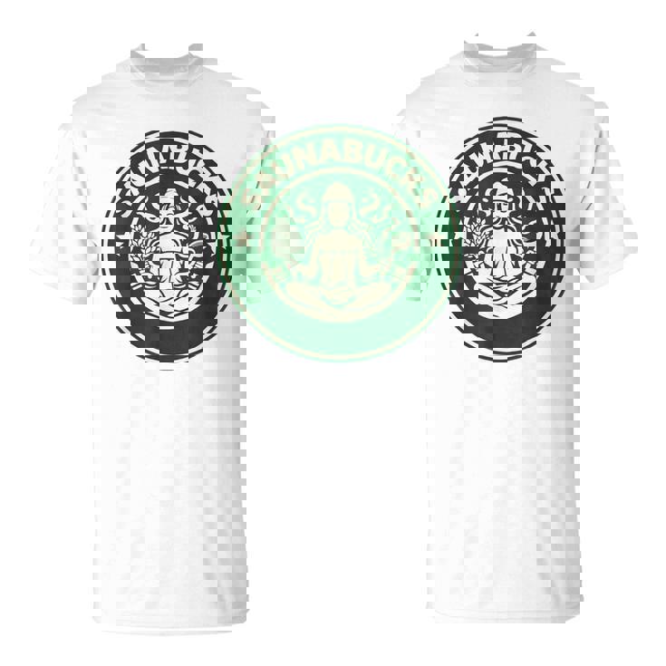 Saunabucks サウナ パロディ サウナー向け おもしろデザイン ととのう グッズ おもしろ 文字 スタバ カフェ Tシャツ