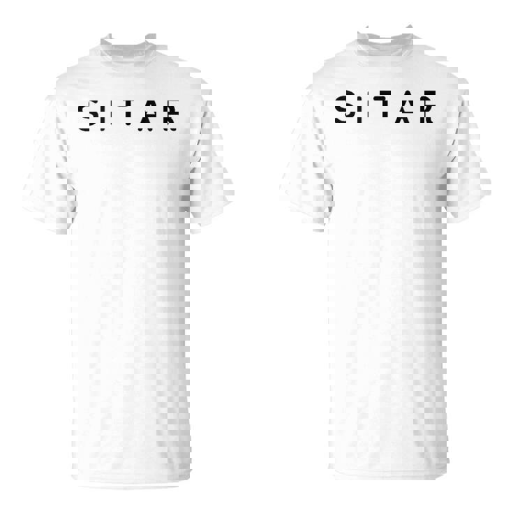 Sitar Players Contemporary Font Sitarists Modern Font Tank Top T-Shirt