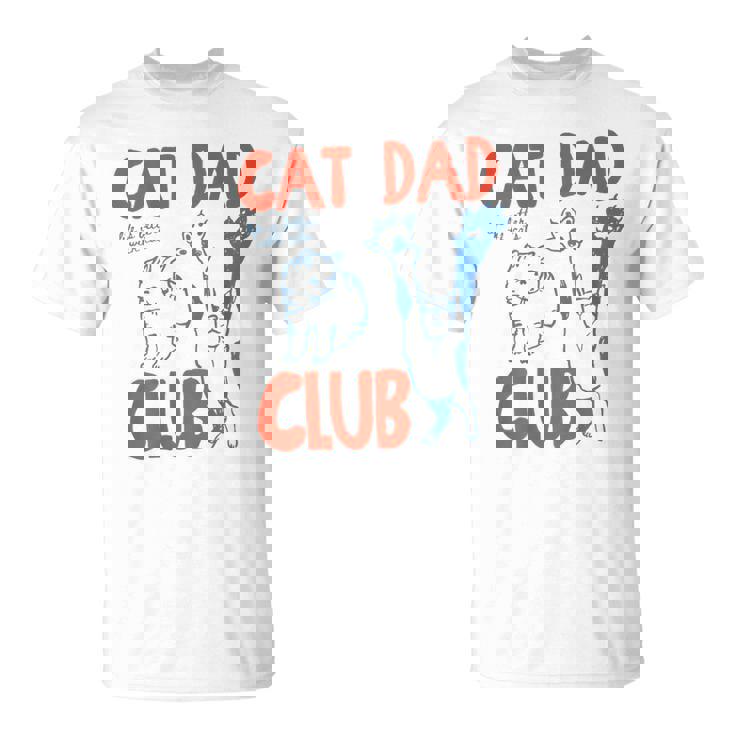 Sul Retro Cat Dad Club Life Is Better With Cats Festa Del Papà Maglietta