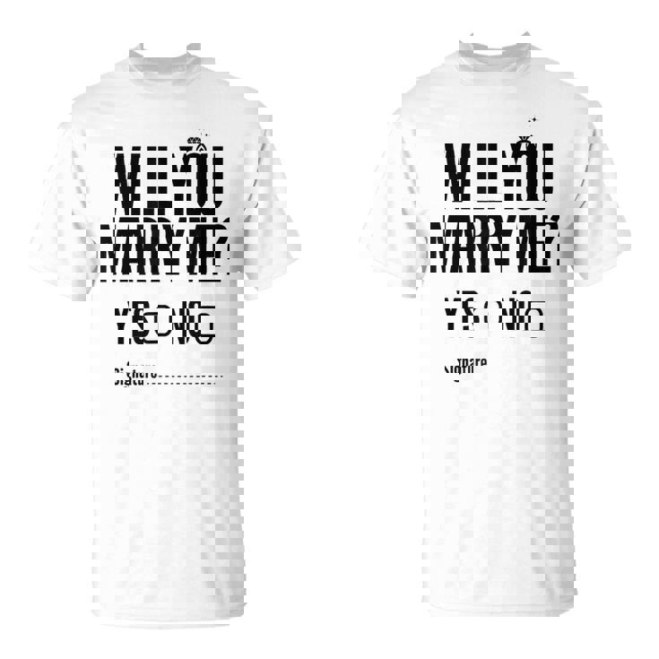 Will You Marry Me Wedding おもしろプロポーズ Tシャツ