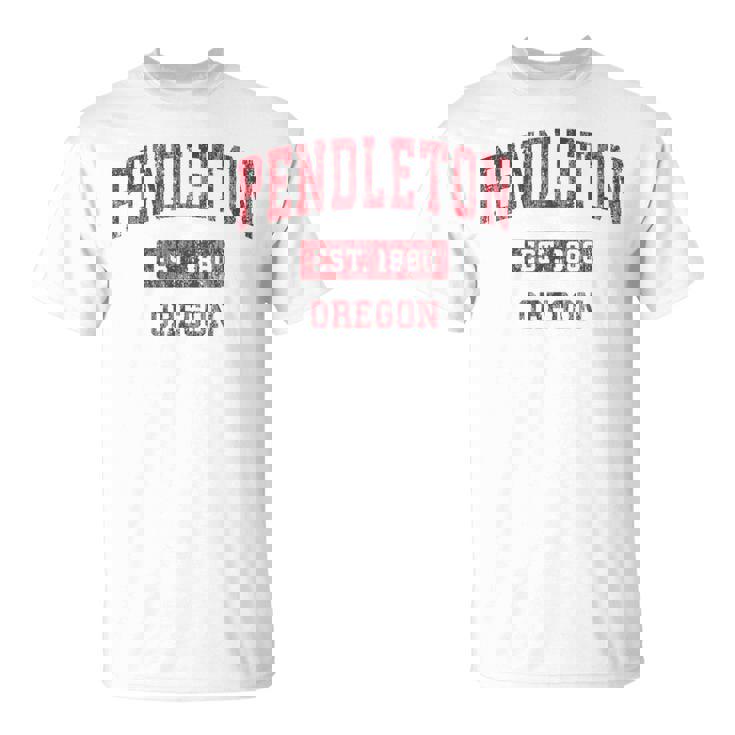オレゴン州ペンドルトンビンテージスポーツデザインレッドデザイン Tシャツ