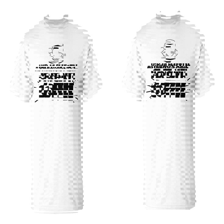 オーストラリアのルールフットボールはコーヒーから始まる Tシャツ