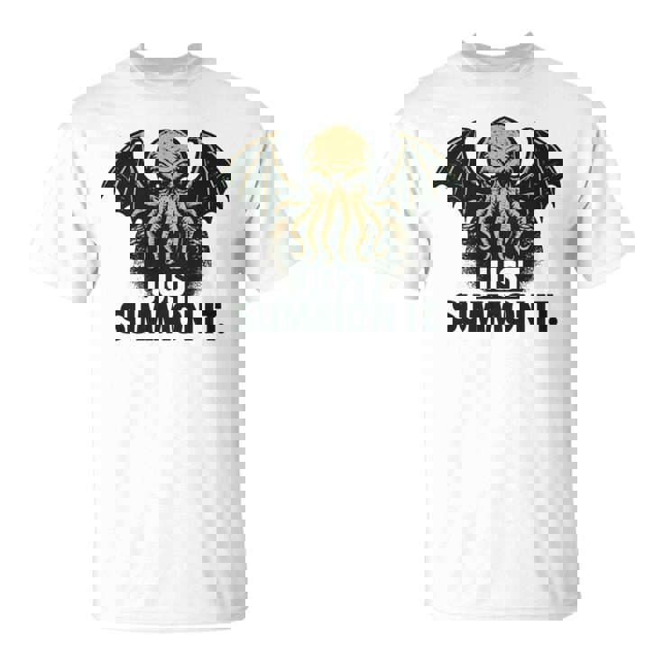 クトゥルフ、ただ召喚するだけ、面白い宇宙ホラークトゥルフカルト。 長袖tシャツ Tシャツ