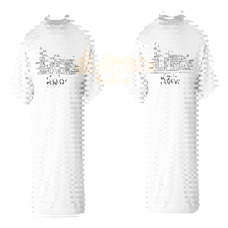 クラクフ ポーランド 旅行 お土産 パノラマ シティ ランドマーク ギフト Tシャツ