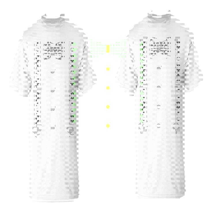 シャムロック 蝶ネクタイ & サスペンダー セントパトリックデー コスチューム Tシャツ