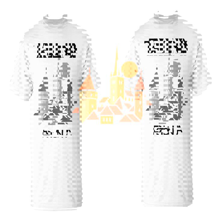 タリン エストニア 中世 旧市街 ヴィンテージ レトロ エストニア Tシャツ