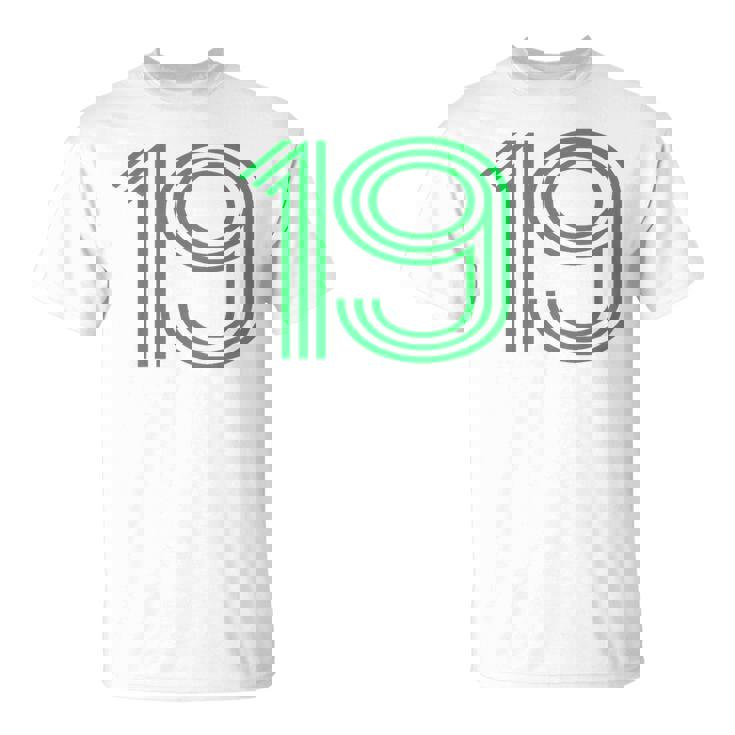 ナンバー19シャツ レトロユニフォーム ヨーロッパスタイル バックプリントジャージ Tシャツ