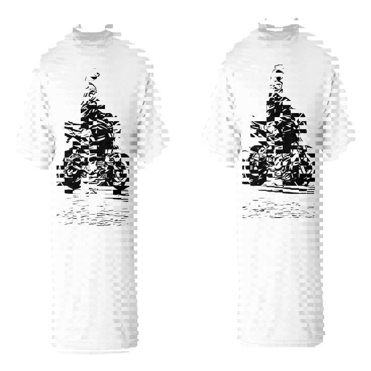 バイク オリジナル作品 タトゥーバイカーv650-Twin Cafe Tシャツ