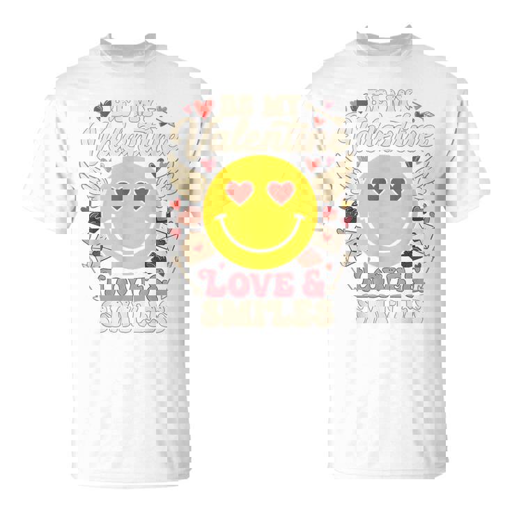 バレンタイン スマイルフェイス ハート 翼 かわいい 愛 チョコレート Tシャツ