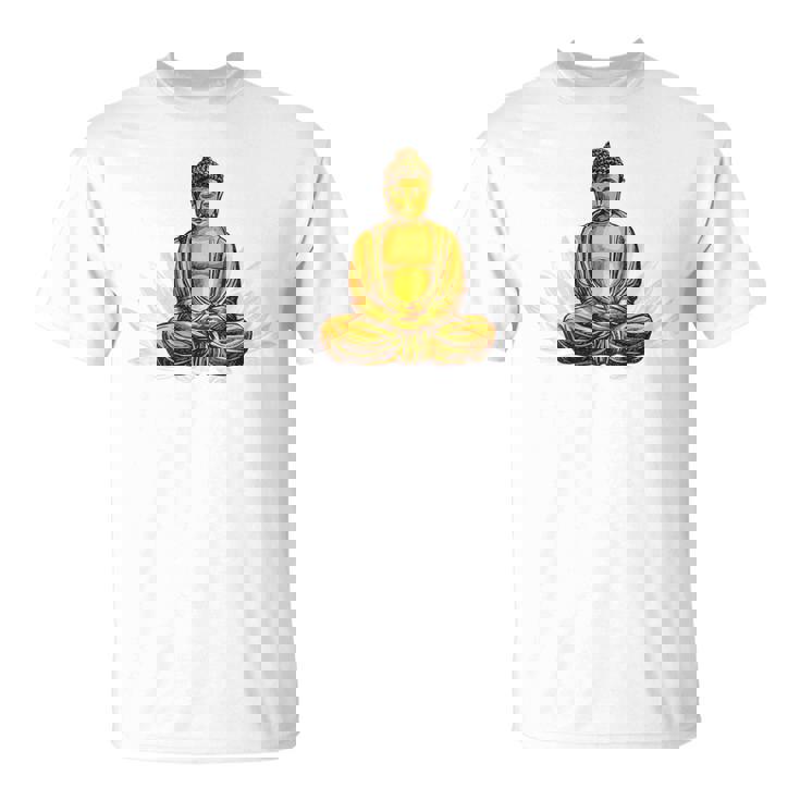 ブッダ 国際ヨガデー バックプリント Tシャツ