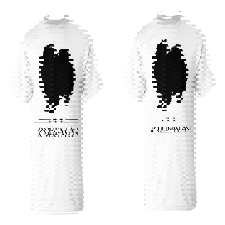 ポメラニアンブラックシルエット Tシャツ