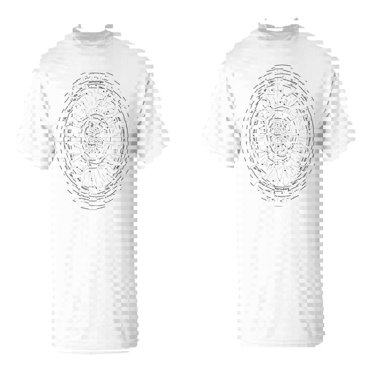 占いホイール タロット 振り子グラフィック Tシャツ