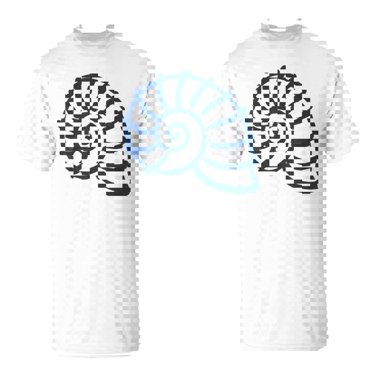 海のユーモア シンプルでミニマルな貝殻 貝殻 Tシャツ