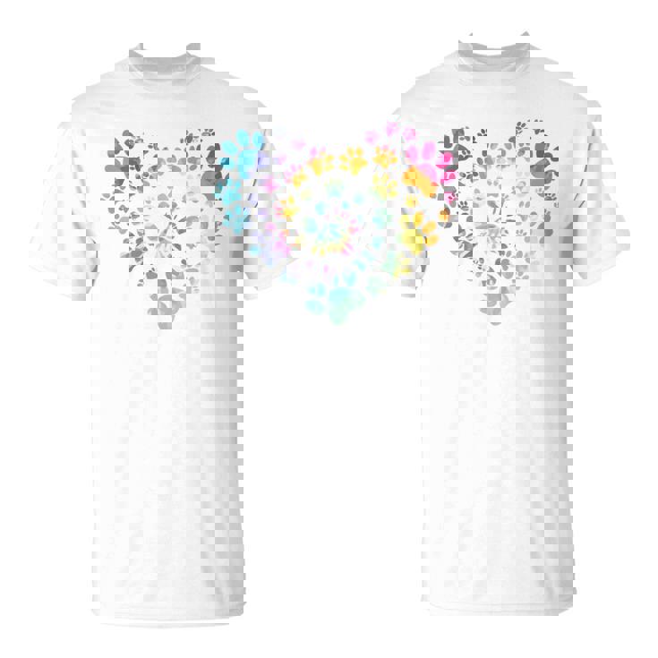 バックプリント 犬の足跡 犬 ペット 足跡 プリント 長袖tシャツ Tシャツ