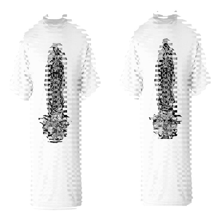 聖母デグアダルーペ サンマリア バックプリント クリスチャン Tシャツ