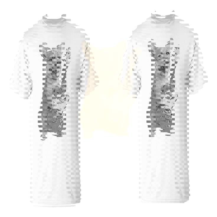 面白いtシャツ コーギー ギター イヌ メンズ 犬好き グッズ かわいい おもしろ 面白い 服 ネタ Tシャツ