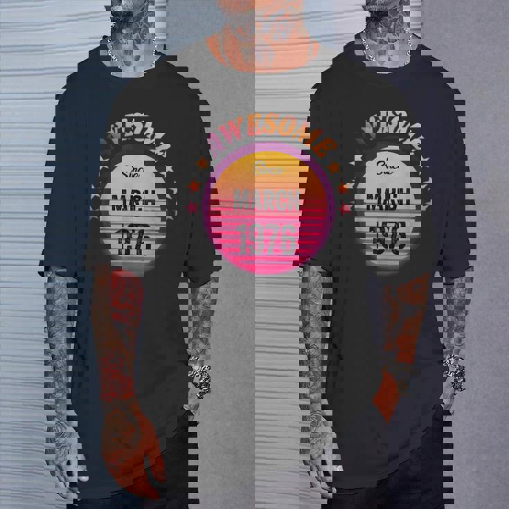 1976年3月から素晴らしい誕生日1976年3月ヴィンテージ。 Tシャツ 彼への贈り物