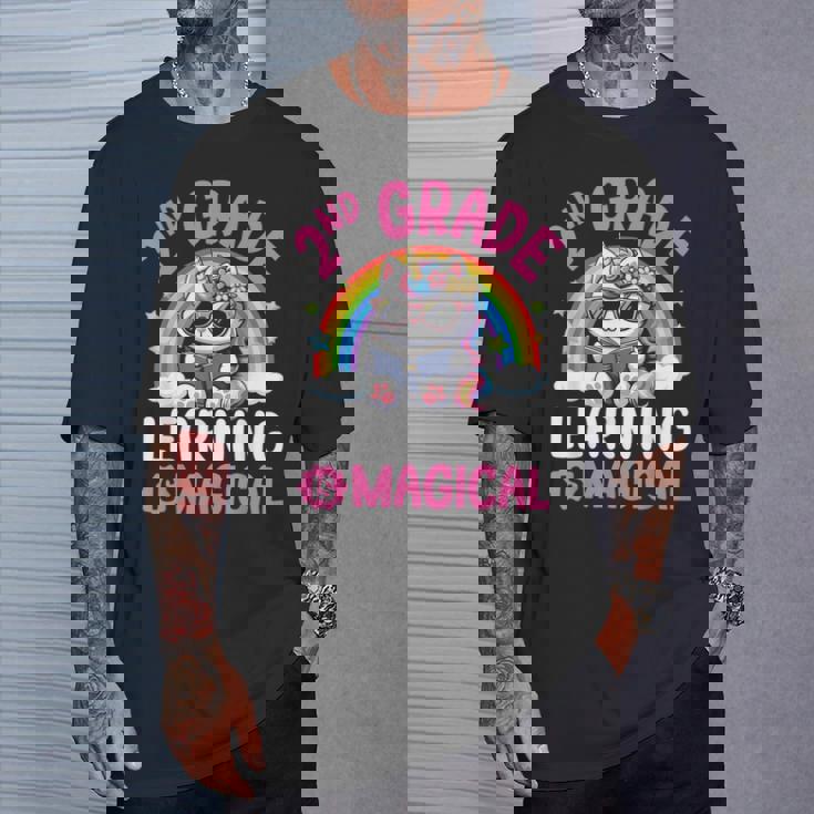 2Nd Grade Unicorn Cat Magical Caticorn Back Tochool Tシャツ 彼への贈り物