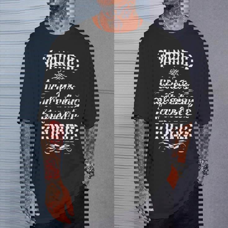 2年 結婚記念日 結婚 結婚記念日 結婚記念日 結婚結婚式 Tシャツ 彼への贈り物