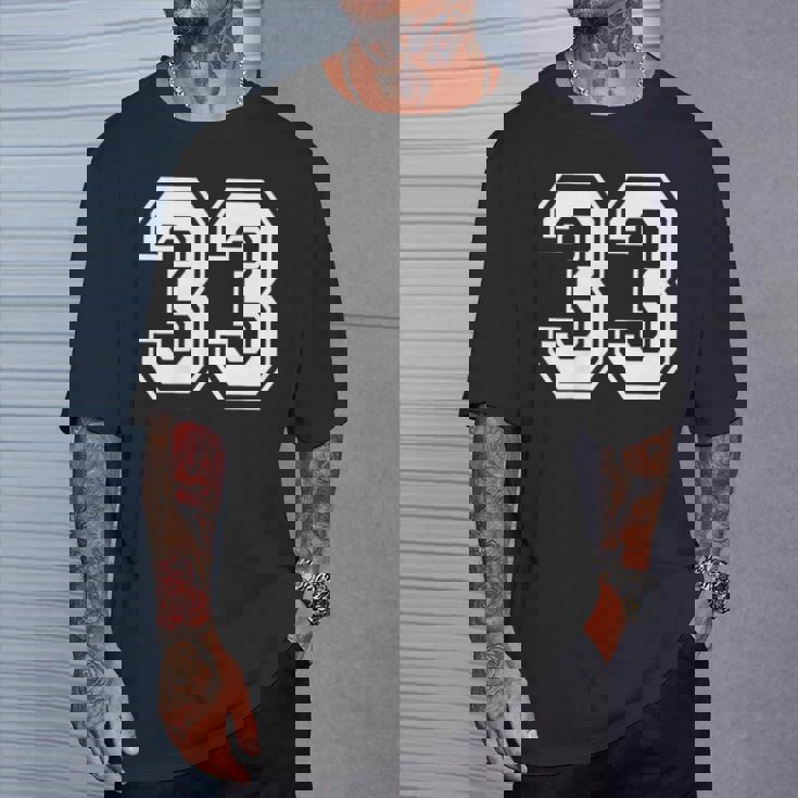 33番のスポーツスタイル。ホワイト。 Tシャツ 彼への贈り物